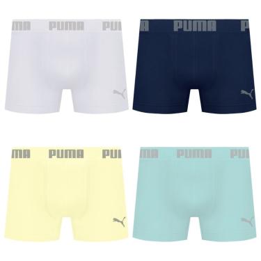 Imagem de Kit 4 Cuecas Puma Boxer Sem Costura Masculina