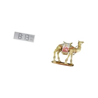 Imagem de Fenteer Relógio de Parede Digital de, Ornamento de Mesa, Multiuso, Grande Display, Temperatura, Umidade, Escultura para Sala de Aula, Escritório, Quart