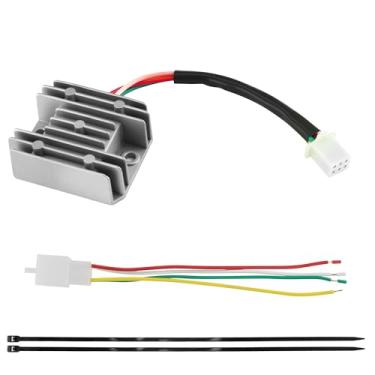 Imagem de PRO BAT Substituição do retificador do regulador de tensão de 4 fios 12V para GY6 125cc 150cc 250cc motocicleta scooter ciclomotor Go Kart ATV, prata