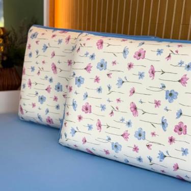 Imagem de Jogo de Lençol Cama 3 e 2 Peças Estamapados 100% Algodão com Elástico e Toque Macio (Casal, Grasse)