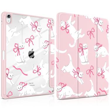Imagem de MEEgoodo Capa para iPad Air 33.0 cm 2025(M3) / 2024(M2), capas para tablet com revestimento traseiro de acrílico transparente, capa com suporte para lápis + despertar/hibernar automático + suporte de