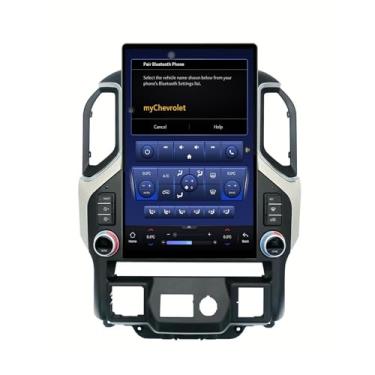 Imagem de Tela vertical Android 13 de 15,6 polegadas para Chevrolet Silverado e GMC Sierra 2019-2020, 1920 x 1280, rádio com tela sensível ao toque, sem fio, Apple CarPlay e Android Auto, mantém controles de