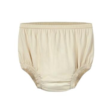 Imagem de EEOST Capa De Fralda Para Adultos, Silenciosa, À Prova D'Água, Plástico, Com Calça Borracha Proteção Contra Vazamentos E Incontinência, Camada Absorvente Leve (Bege, M)