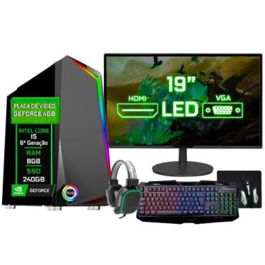 Imagem de PC Gamer Fácil Completo Intel i5 (6ª geração) 8GB DDR4 GT 730 4GB SSD 