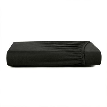 Imagem de Lençol com Elástico King Altenburg Malha Fio Penteado 100% Algodão Preto Primitivo