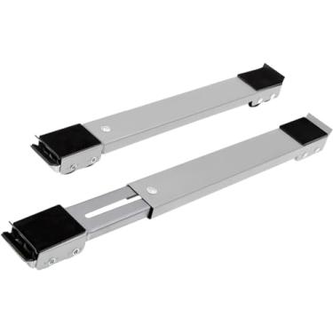 Imagem de Suporte C/Rodinhas Base Ajustável Máquina Lavar Fogão Geladeira Móveis Resistente Reforçado