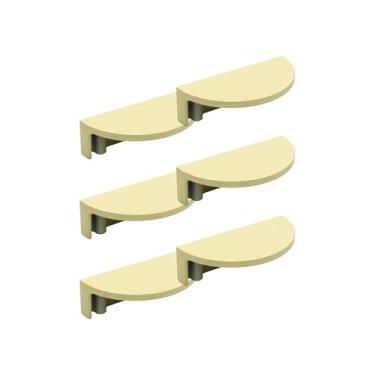 Imagem de Kit 6 Puxadores Concha Next Infantil para Porta, Armário, Gaveta (Amarelo)