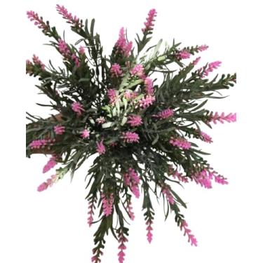 Imagem de KINDU - Buquê de Lavanda – 36 cm | 7 Galhos com Folhagem | Arranjo Artificial Decorativo (Rosa)