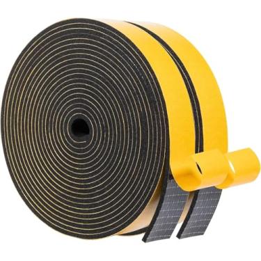 Imagem de Fita de vedação de espuma autoadesiva forte, fita de vedação de espuma para portas e janelas, tiras de isolamento à prova de intempéries à prova de som, tira de vedação AC, anticolisão, antiinsetos (3