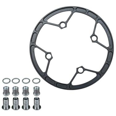 Imagem de LUMINFLY Protetor de alumínio Bashguard 104 Bcd para 36T-42Tcranksets Acessório preto leve e elegante com parafusos e espaçadores para bicicletas de montanha e estrada