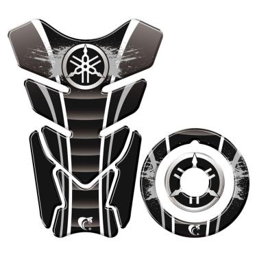 Imagem de Adesivo Protetor Tanque E Bocal Moto Yamaha Diapasão Preto