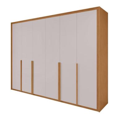 Imagem de Guarda Roupa 6 Portas Easy Space Amendoa Clean/off White