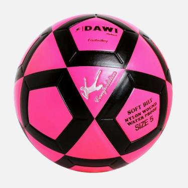 Imagem de bola de futevôlei e altinha oficial dawi competition 5, Pink, Black