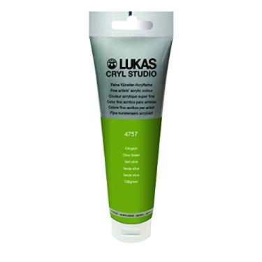 Imagem de Lukas Cryl Studio Artist Acrylics - Qualidade profissional, tintas de secagem rápida - Verde oliva, tubo de 125 ml