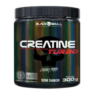 Imagem de Creatine Turbo BlackSkull - Creatina Monohidratada em pó, com carboidrato para melhor absorção e performance (300g Pote, Sem sabor)