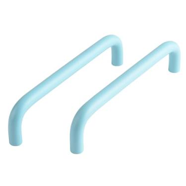 Imagem de funifiti Pacote com 5 puxadores de cor azul para armário de gaveta para quarto infantil puxadores de 128 mm (5, azul, 5 polegadas (128 mm))