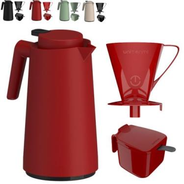 Imagem de Kit Garrafa Térmica 1L VerCelli Suporte Porta Filtro de Café 102 e 103