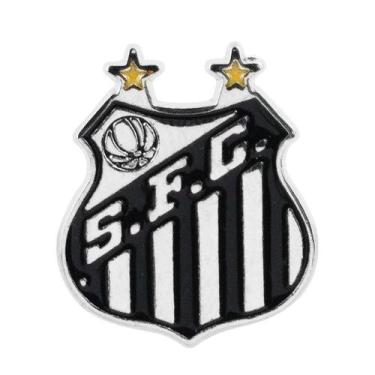 Imagem de Broche Botton Pin Metal Escudo Time 2.3x2cm - Santos - Mileno