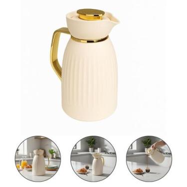 Imagem de Garrafa Térmica 1 Litro Café Chá Botão Click Mesa Posta Escritório Dub