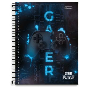 Imagem de Caderno Universitário 10 Matérias Smart Player Capa Dura 160 Folhas Cadersil Estampa 2