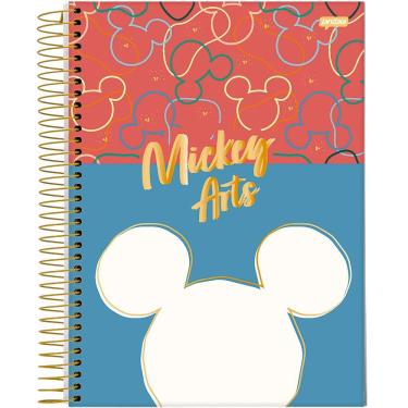 Imagem de Caderno Universitário Capa Dura 1 Matéria 80f Mickey Arts Jandaia Estampa 2