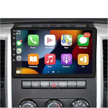 Imagem de Navegador de carro Android 13 de 25,4 cm, 2 + 32 G, Android 13, rádio estéreo para carro, carro sem fio, navegação por GPS, 1080p, WiFi/FM/áudio HiFi + câmera reversa, para Wrangler/Chrysler/Ram