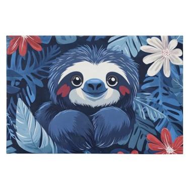 Imagem de CEBUGI Tapete de área 60 x 90 cm macio lavável tapete antiderrapante com suporte de borracha tapetes de área de preguiça fofos para sala de estar, quarto, decoração de casa