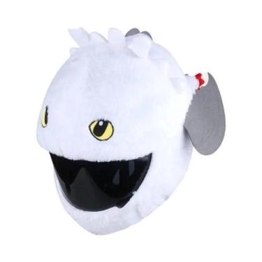 Imagem de Capa De Capacete De Motocicleta De Pelúcia Em Estilo Cartoon Com Orelh