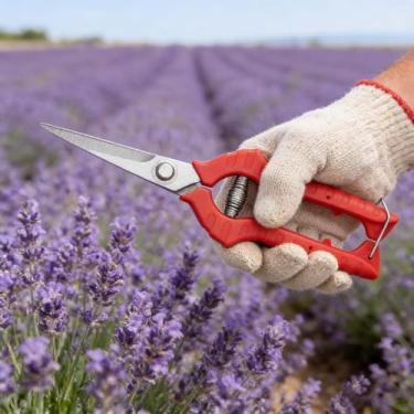 Imagem de Tesouras de poda de borda extra longa de aço inoxidável, tesouras de jardinagem com cabo ergonômico, lâminas afiadas duráveis, cortadores de jardim para aparar e cortar flores, arbustos e pequenos
