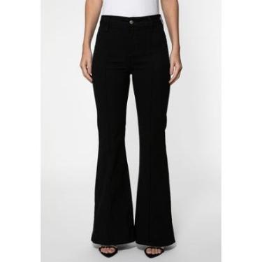 Imagem de Calça Sarja High Flare Preto-Feminino