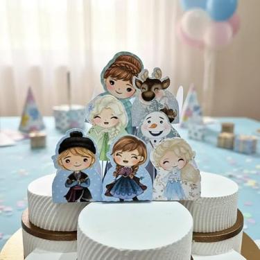 Imagem de Forminhas para Doces Tema Frozen Aquarela — Decoração de Festa Infantil, Lembrancinha, Mesa de Doces Personalizada — Kit com 50 unidades