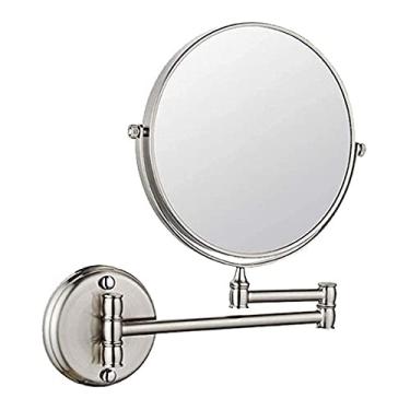 Imagem de CZCZC Espelho de maquiagem espelho de maquiagem espelho de parede de banheiro, espelho de maquiagem com ampliação espelho de banheiro telescópico de dois lados para penteadeiras quarto espelho