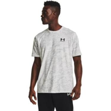 Imagem de Camiseta Under Armour Abc Camo Masculina - Branca/Cinza P-Masculino