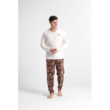 Imagem de Pijama Masculino Adulto Longo 100 Algodão Inverno - EMC Store, P