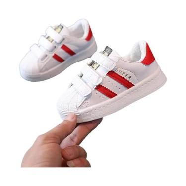 Imagem de Tênis Infantis Brancos Antiderrapantes E Respiráveis, Calçados Casuais