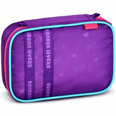 Imagem de Estojo Juvenil Box Escola Faculdade Várias Cores 15x22x5 (Roxo)