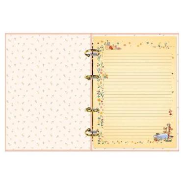 Imagem de Fichário Caderno Argolado Ursinho Pooh 80 Folhas Rosa - Tilibra