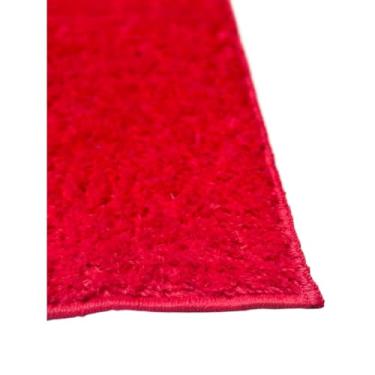 Imagem de Tapete Soft Antiderrapante Antialérgico 1,00x0,50 para Quarto Beira de Cama e Entradas(vermelho)