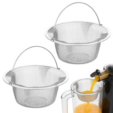 Imagem de 2 peças de coador de polpa para espremedor a frio Nama J2, coador de suco, compatível com Nama J2, acessórios de filtro fino secundário, filtro de polpa de aço inoxidável 304, sensação bucal de suco