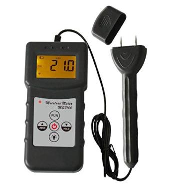 Imagem de U5GAAALPPQ9 Testador de qualidade da água Medidor digital MS7100 Medidor de madeira de bolso 4 LCD digital 0-80% testador de madeira testador de umidade