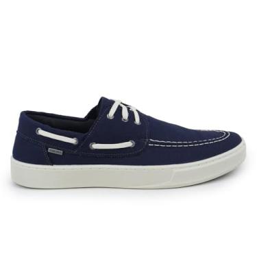 Imagem de Mocassim Dockside Sapato Masculino Lona Casual Conforto Macio Urbano (Marinho, BR, Adulto, Numérico, 44)