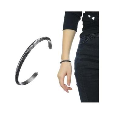 Imagem de Pulseira Masculina Retrô Vintage Rústica De Aço Inoxidável À Prova d'Á