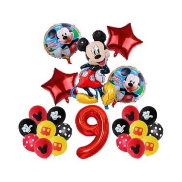 Imagem de Conjunto De Balões Disney Mickey Mouse Com 14 Peças Para Decoração De 