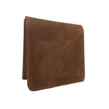 Imagem de Carteira Masculina Em L Couro Fossil Resistente Com Porta Moedas Externo Cabe RG Dinheiro Cartoes-Masculino