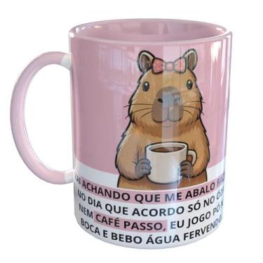 Imagem de Caneca Porcelana Capivara Vai Achando Que Me Abalo - Pense Canecas, Ro