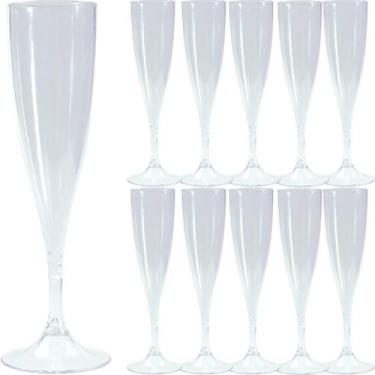 Imagem de 12 Taça Champanhe Espumante Incolor Festa Acrilico 170Ml 50G - Jlk Pla
