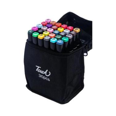 Imagem de Conjunto De Marcadores Artísticos Oleosos De Ponta Dupla Com 80 Cores 