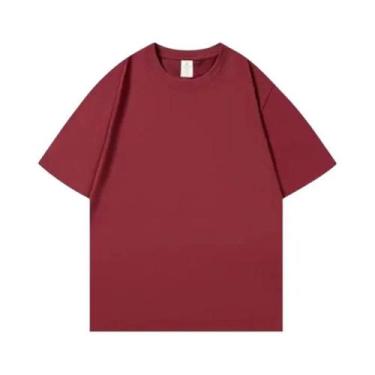 Imagem de Camisetas De Algodão Oversized Unissex Em Marrom, Moda Casual Coreana 