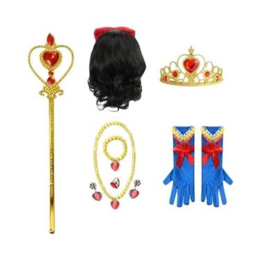Imagem de Conjunto De Fantasia Da Princesa Branca De Neve Para Meninas Com Coroa