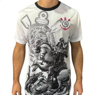 Imagem de Camiseta corinthians são jorge masculina licenciada oficial, GG, Branc